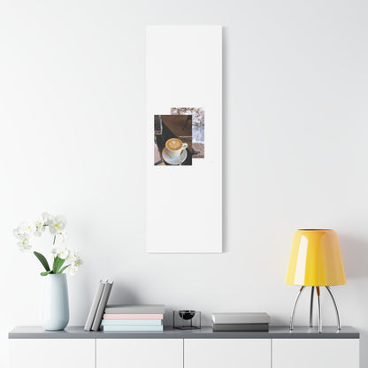 Latte &amp; Landscape Matte Canvas Wall Art — Coffee Shop Photo Collage