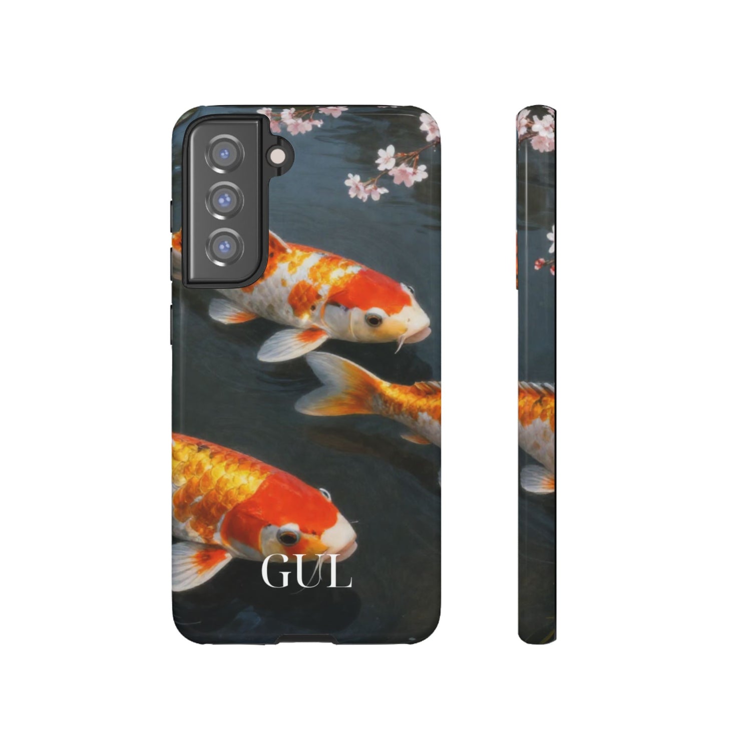 Koi Fish Tough Phone Case — Floral Pond Design