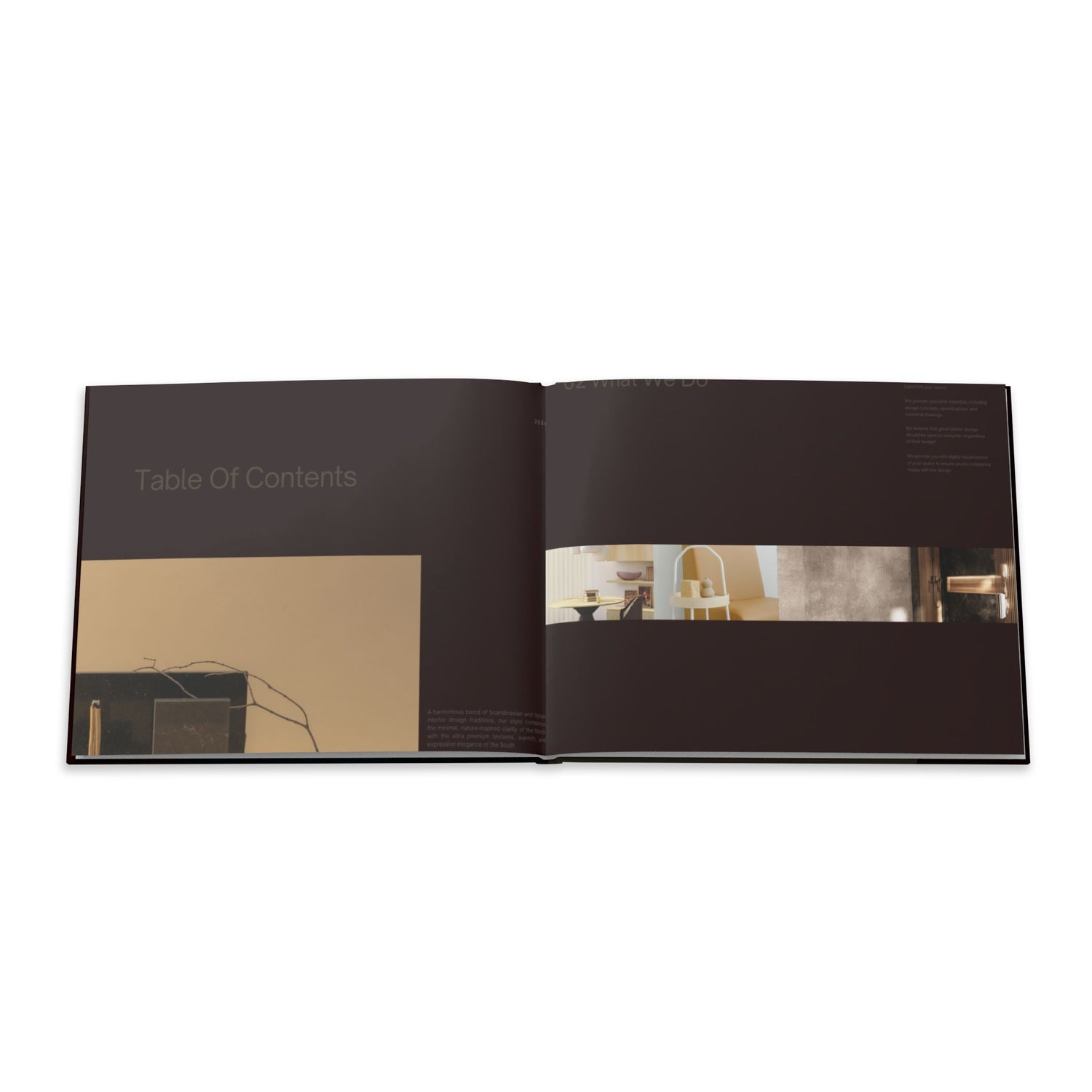 Hardcover Photo Book — Interior Design Pitch Deck Template