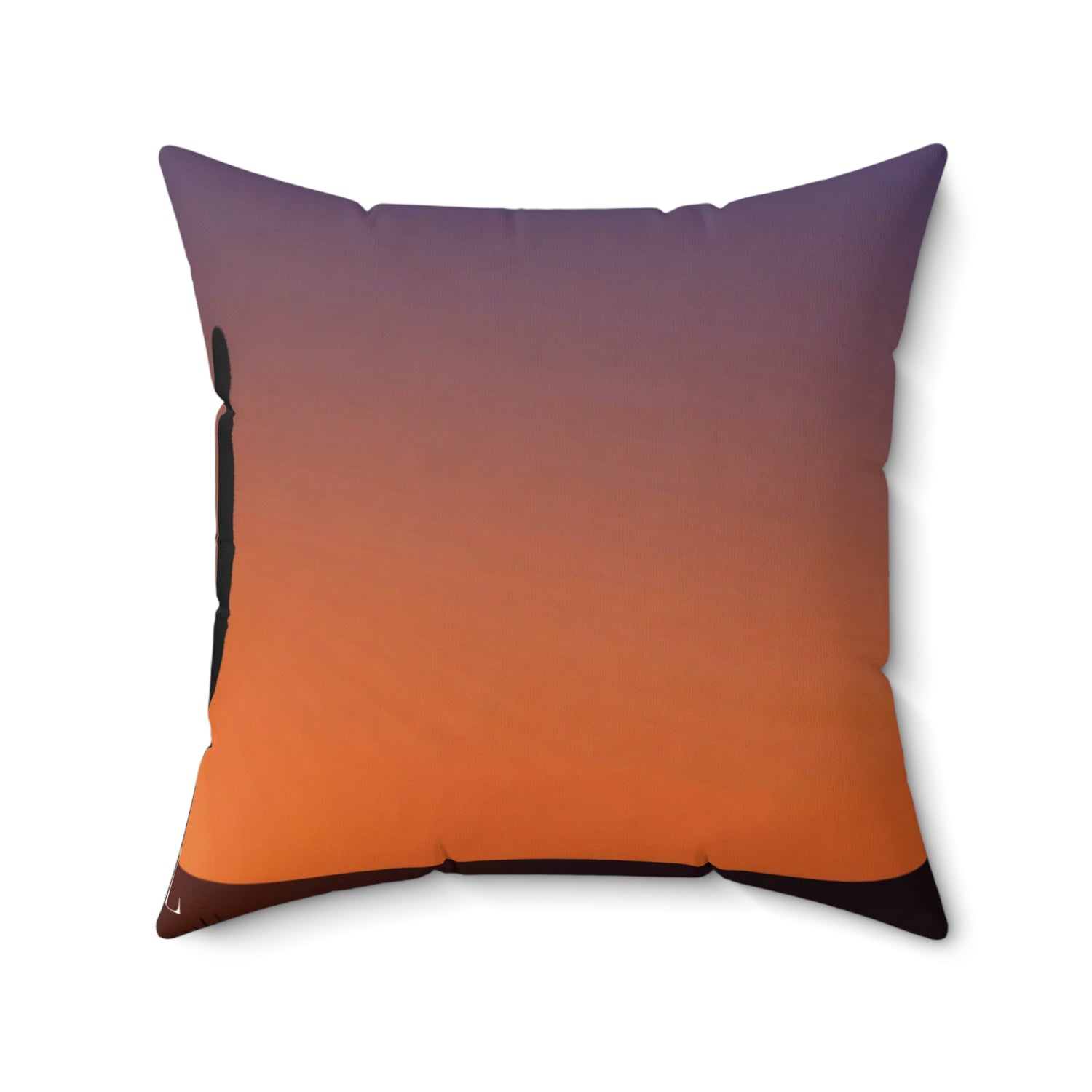 Sunset Gradient Square Pillow — Orange to Violet Sunset Decorative Throw Pillow