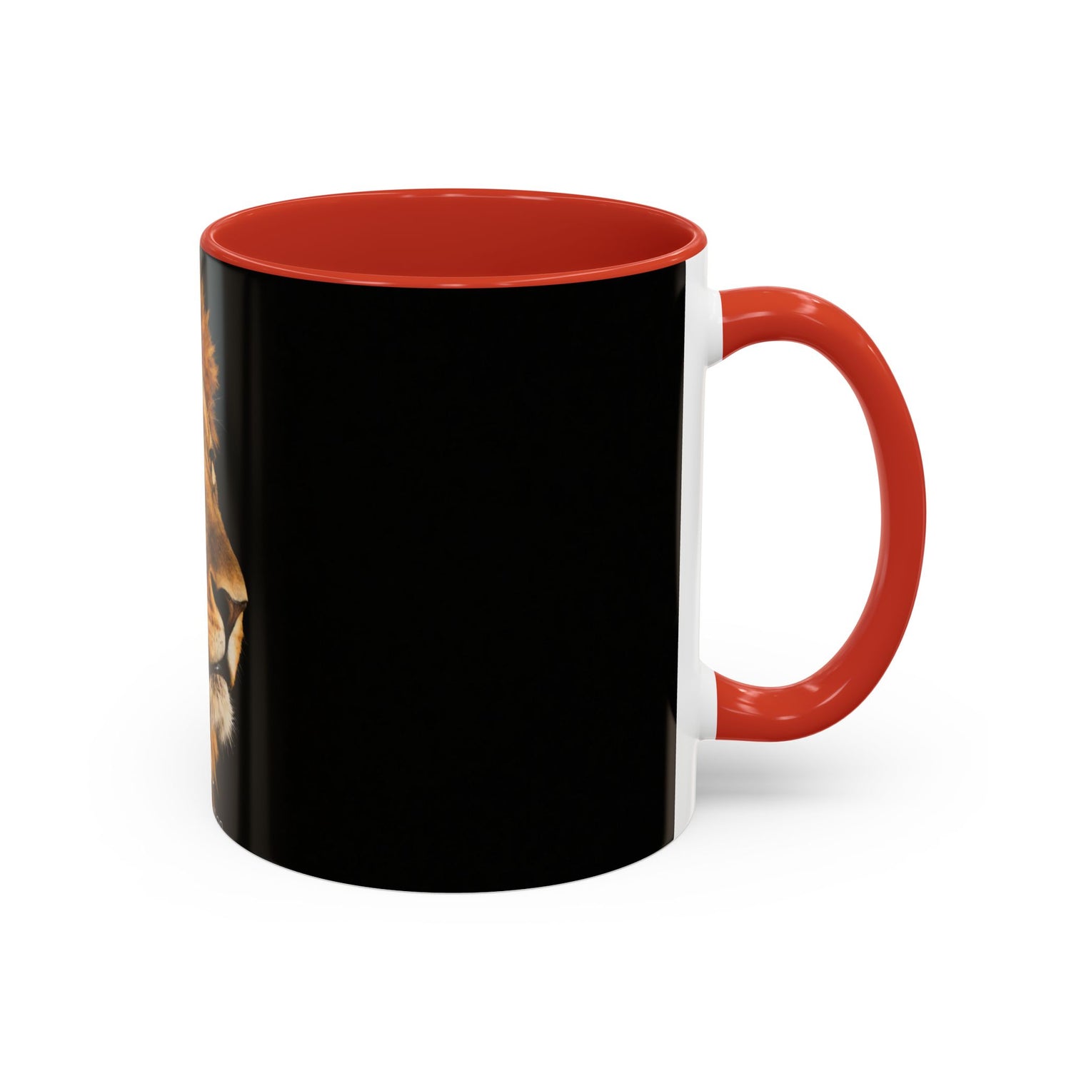 Majestic Lion Accent Coffee Mug — Bold Wildlife Portrait Tea Cup (11/15oz)