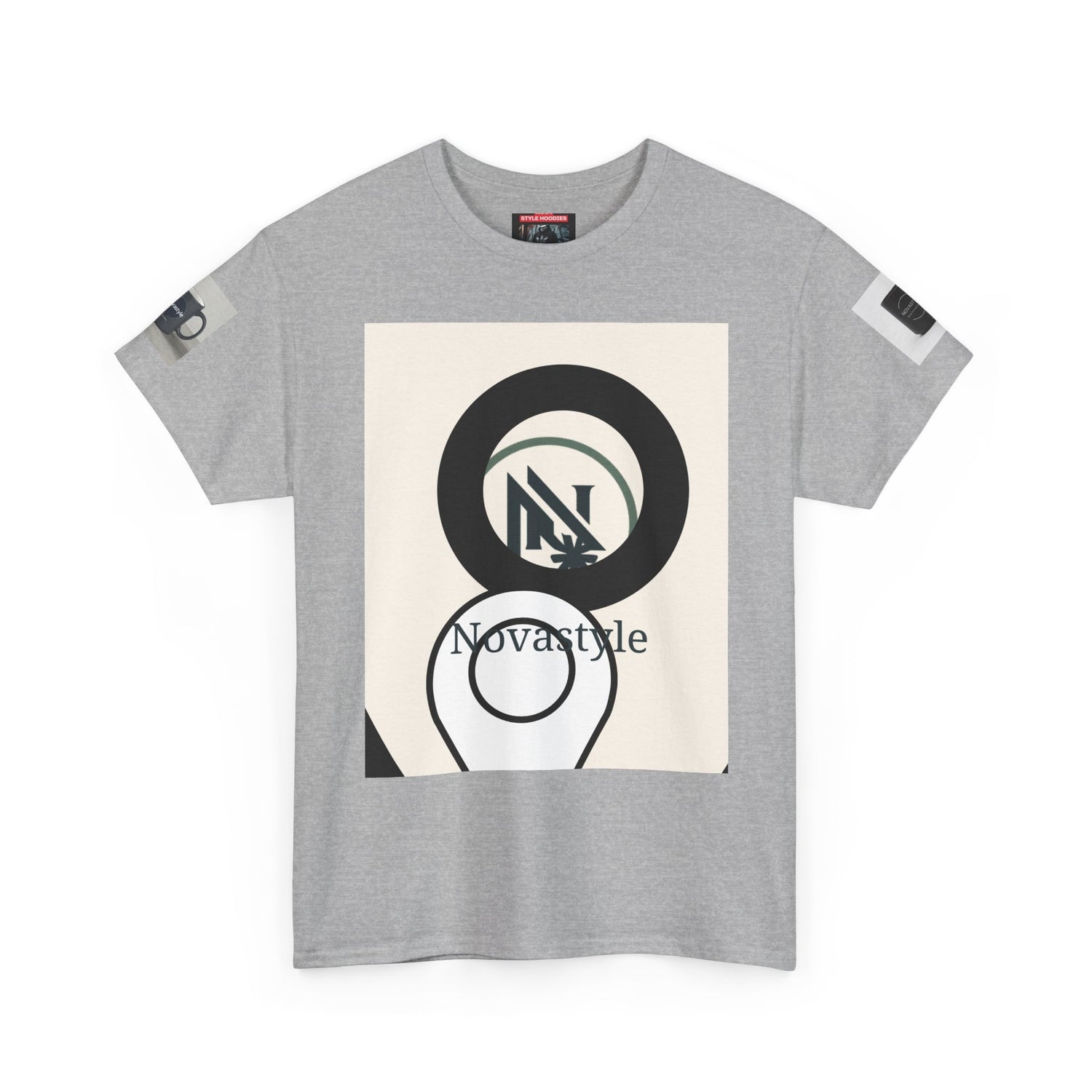 Graphic Tee — Novastyle Minimal Logo &amp; Poster Print T-Shirt