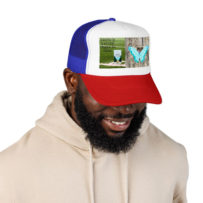 Butterfly Memorial Trucker Hat — In Loving Memory Grave Marker Cap