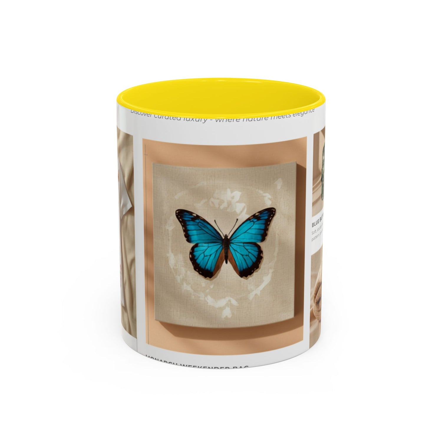 Butterfly Accent Coffee Mug — Blue Butterfly Collage 11/15oz