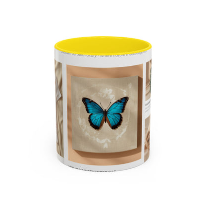 Butterfly Accent Coffee Mug — Blue Butterfly Collage 11/15oz