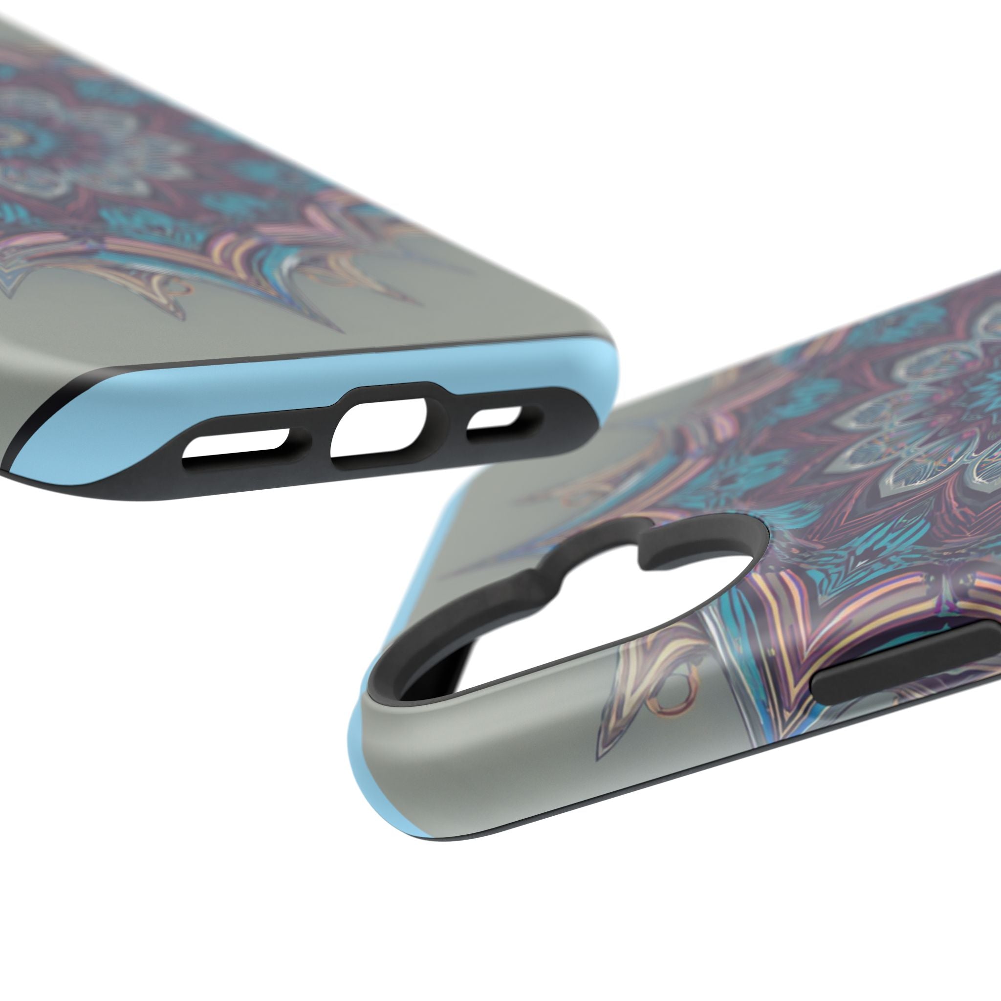 Phone Case — Blue Purple Mandala Magnetic Impact-Resistant Case