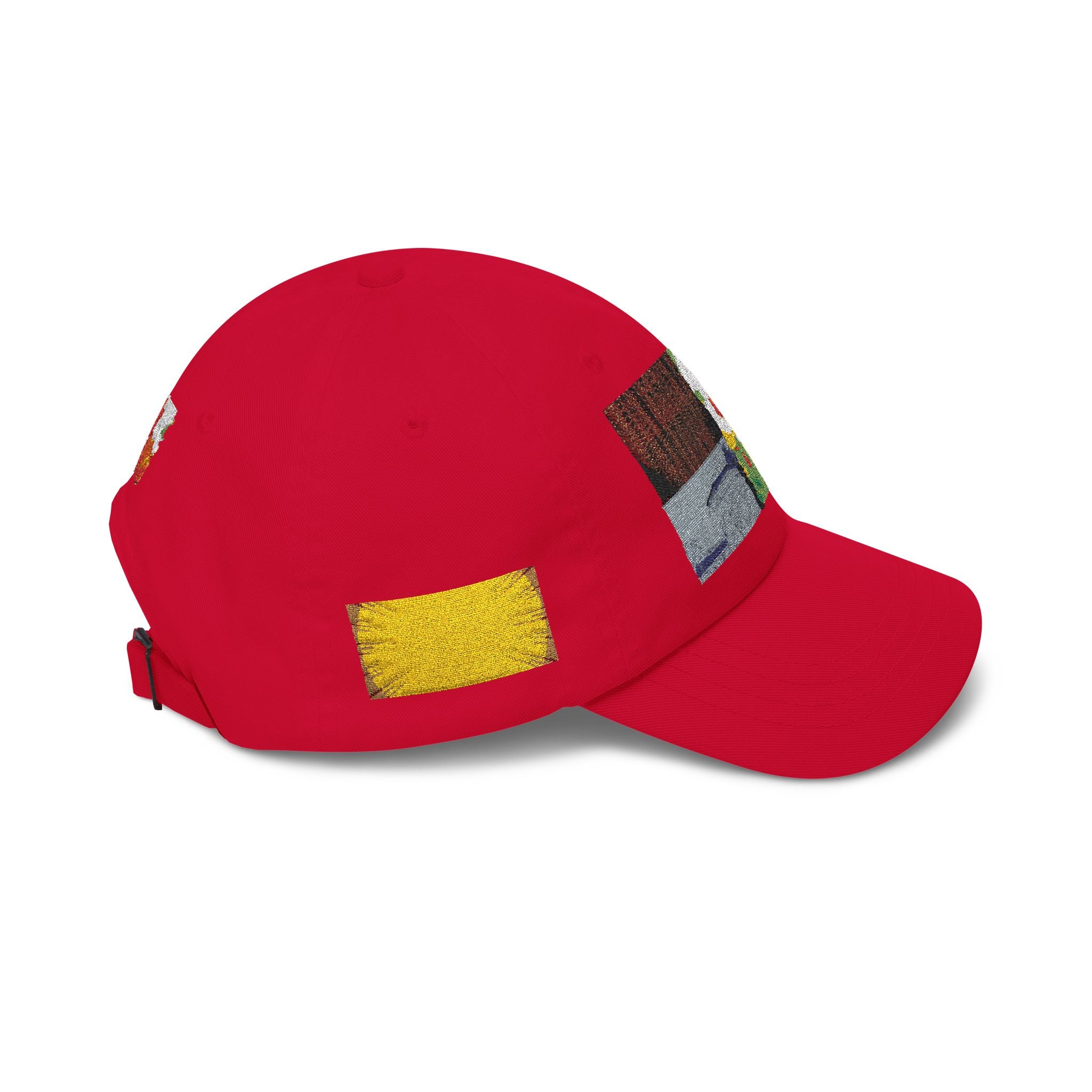 Floral Patch Dad Cap — Colorful Poppy Garden Embroidered Baseball Hat