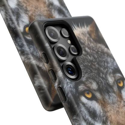 Wolf Eyes Phone Case — Fierce Wildlife iPhone Protective Case with ‘GUL’ Text