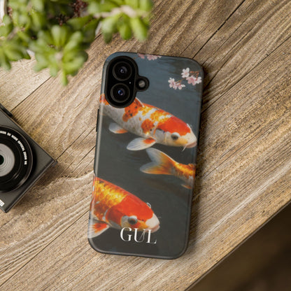 Koi Fish Tough Phone Case — Floral Pond Design