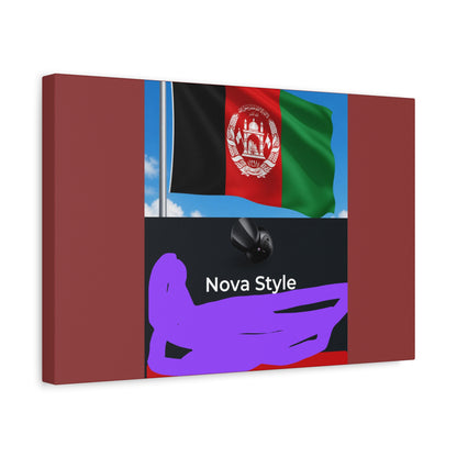 Afghan Flag Matte Canvas Print — Stretched 1.25" Wall Art