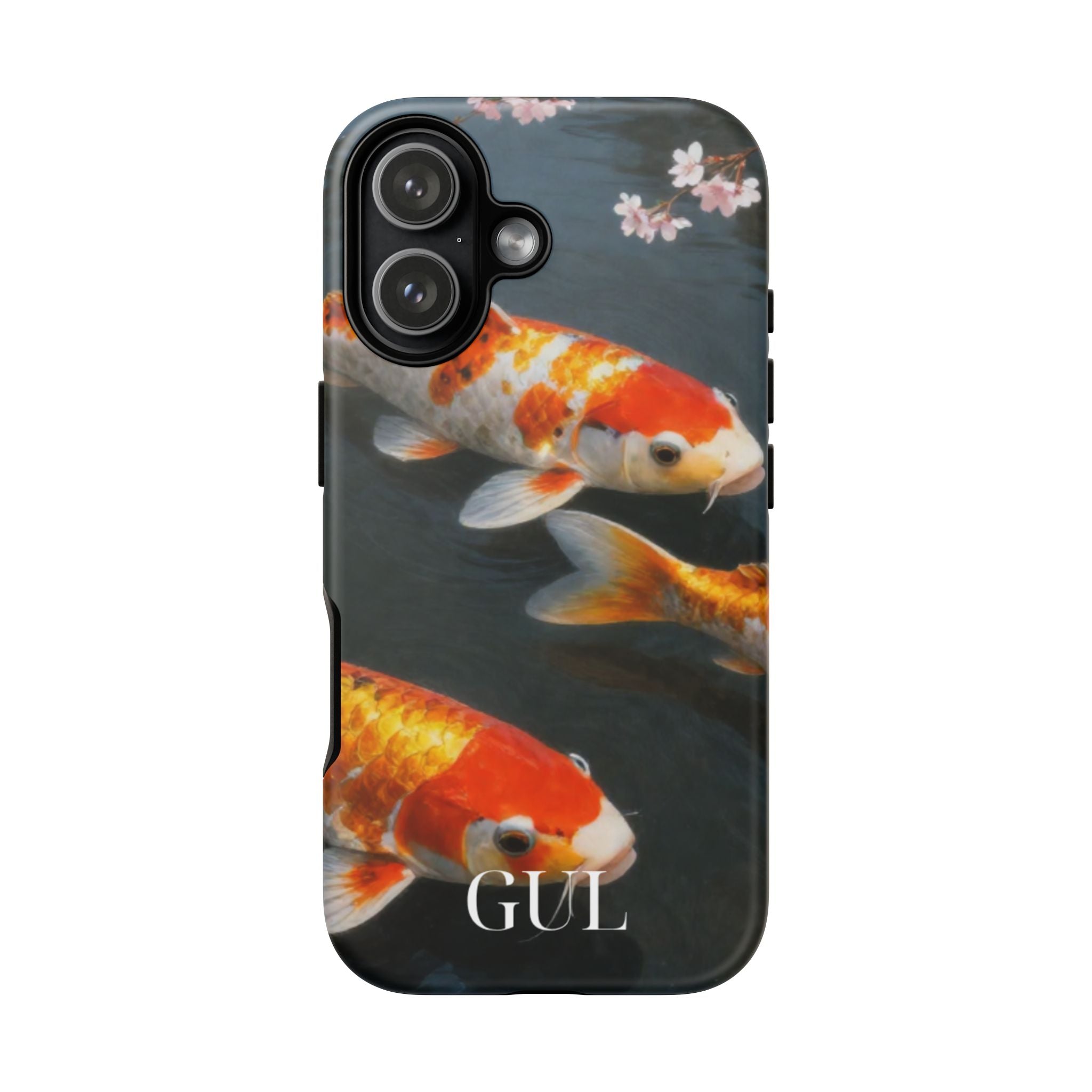 Koi Fish Tough Phone Case — Floral Pond Design
