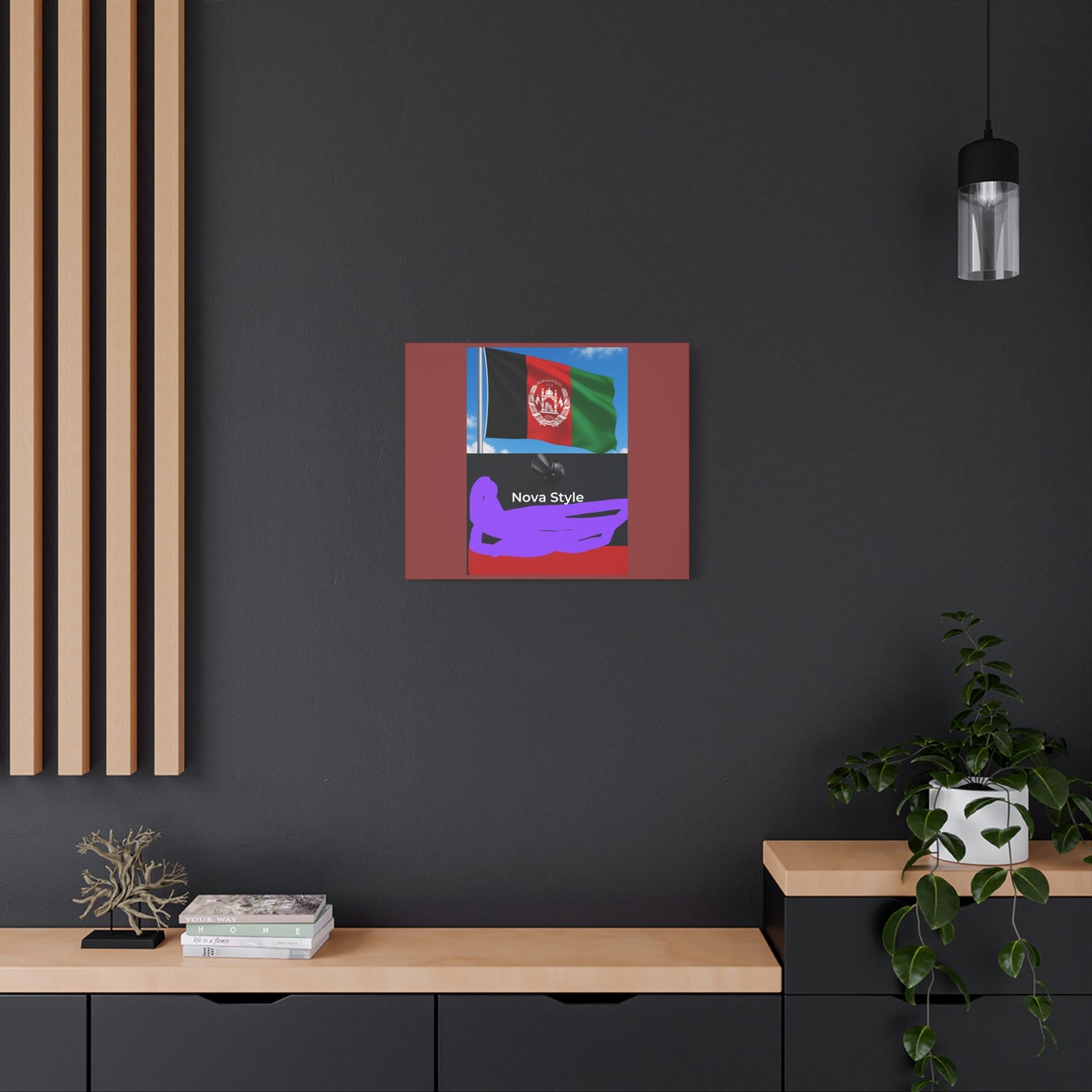 Afghan Flag Matte Canvas Print — Stretched 1.25" Wall Art