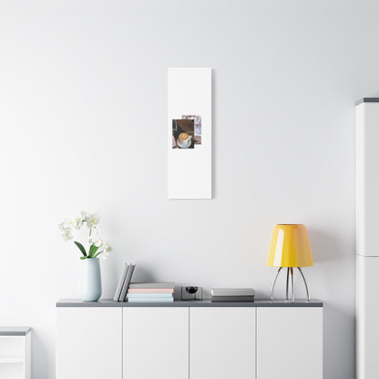 Latte &amp; Landscape Matte Canvas Wall Art — Coffee Shop Photo Collage