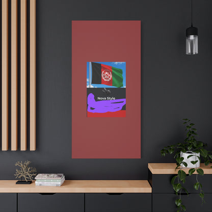 Afghan Flag Matte Canvas Print — Stretched 1.25" Wall Art