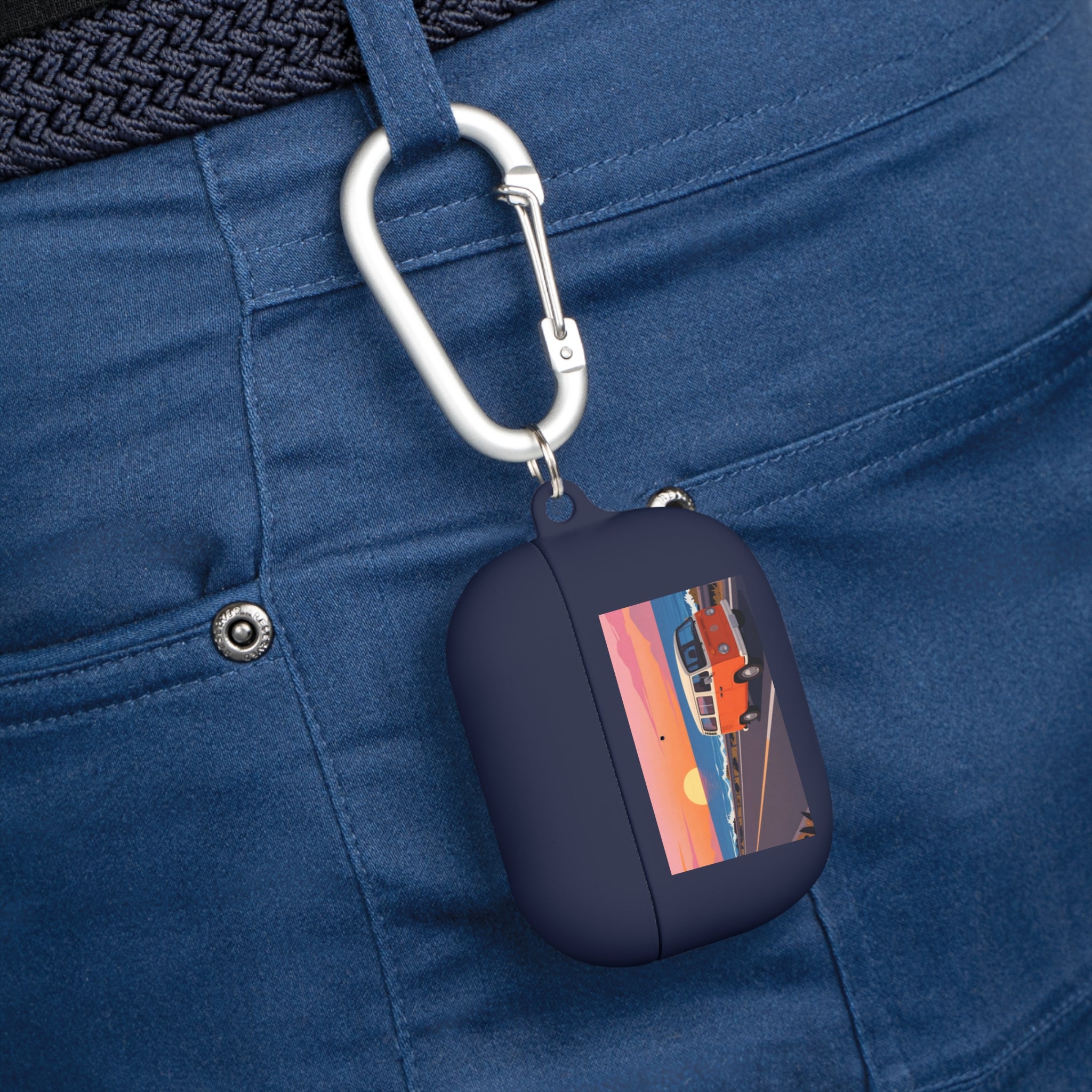 AirPods Case — Retro Sunset Van &amp; Forest Deer Prints