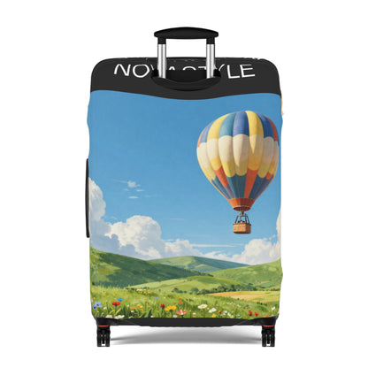 Desert &amp; Hot Air Balloon Luggage Cover – Scenic Travel Suitcase Protector
