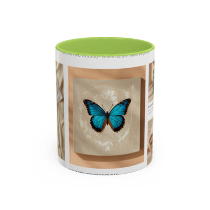 Butterfly Accent Coffee Mug — Blue Butterfly Collage 11/15oz