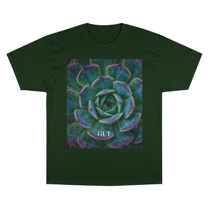 Champion Graphic T‑Shirt — Succulent &amp; Pyramid Photo Print Tee