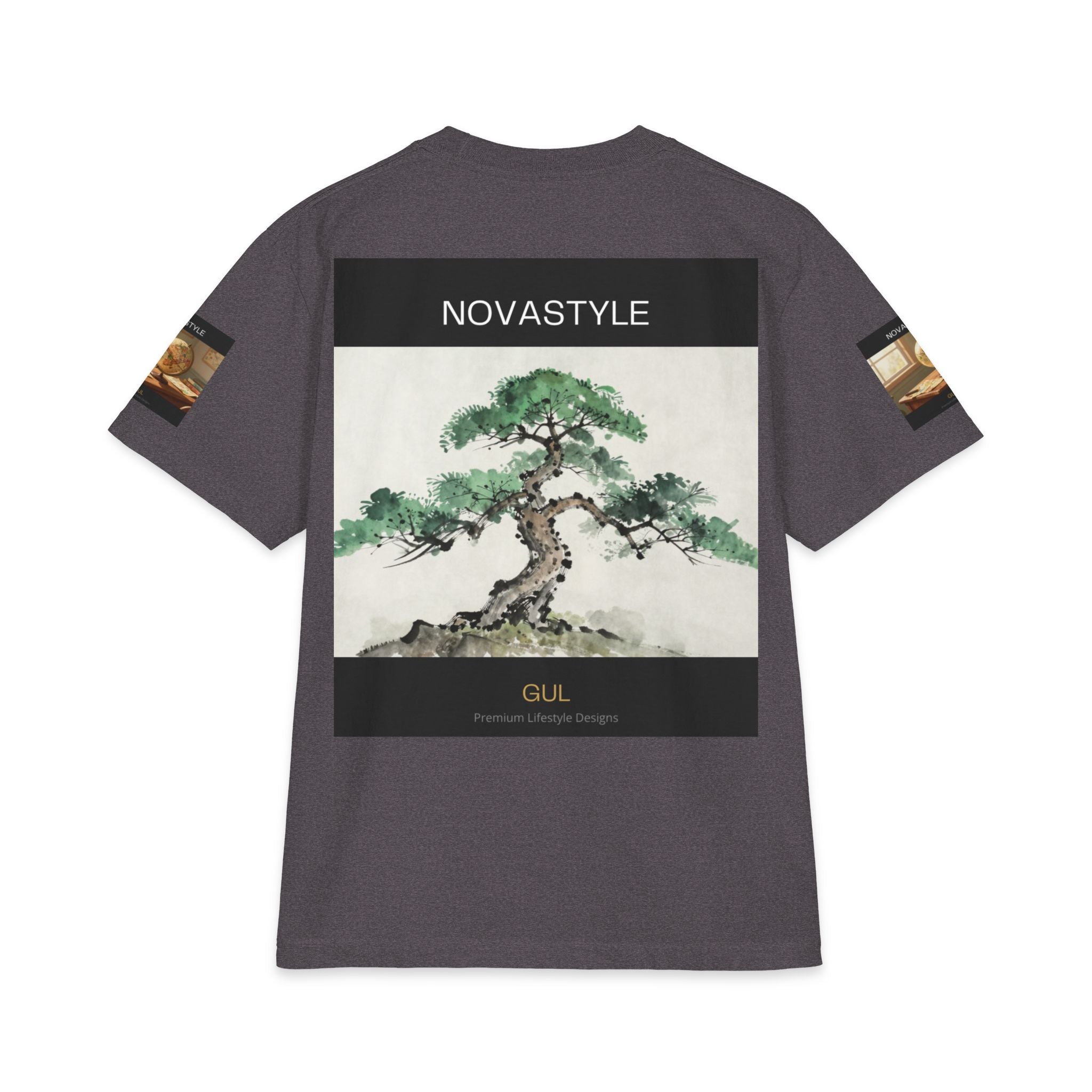 T-Shirt — NOVASTYLE Colorful Mandala &amp; Bonsai Graphic Tee