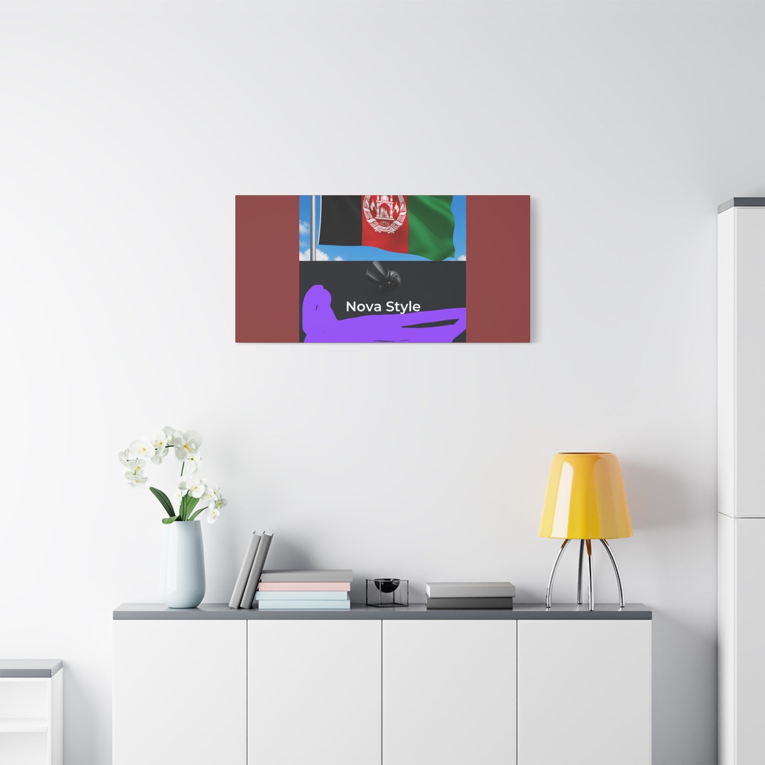 Afghan Flag Matte Canvas Print — Stretched 1.25" Wall Art