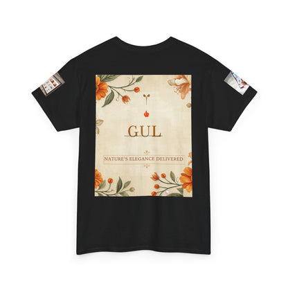 Floral Graphic Tee — GUL Botanical Print Cotton Shirt