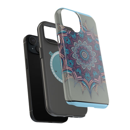 Phone Case — Blue Purple Mandala Magnetic Impact-Resistant Case