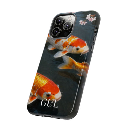 Koi Fish Tough Phone Case — Floral Pond Design