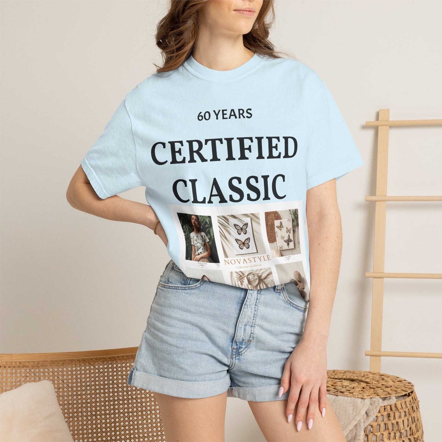 Certified Classic 60 Years T-Shirt – Vintage Collage Home &amp; Lifestyle Tee