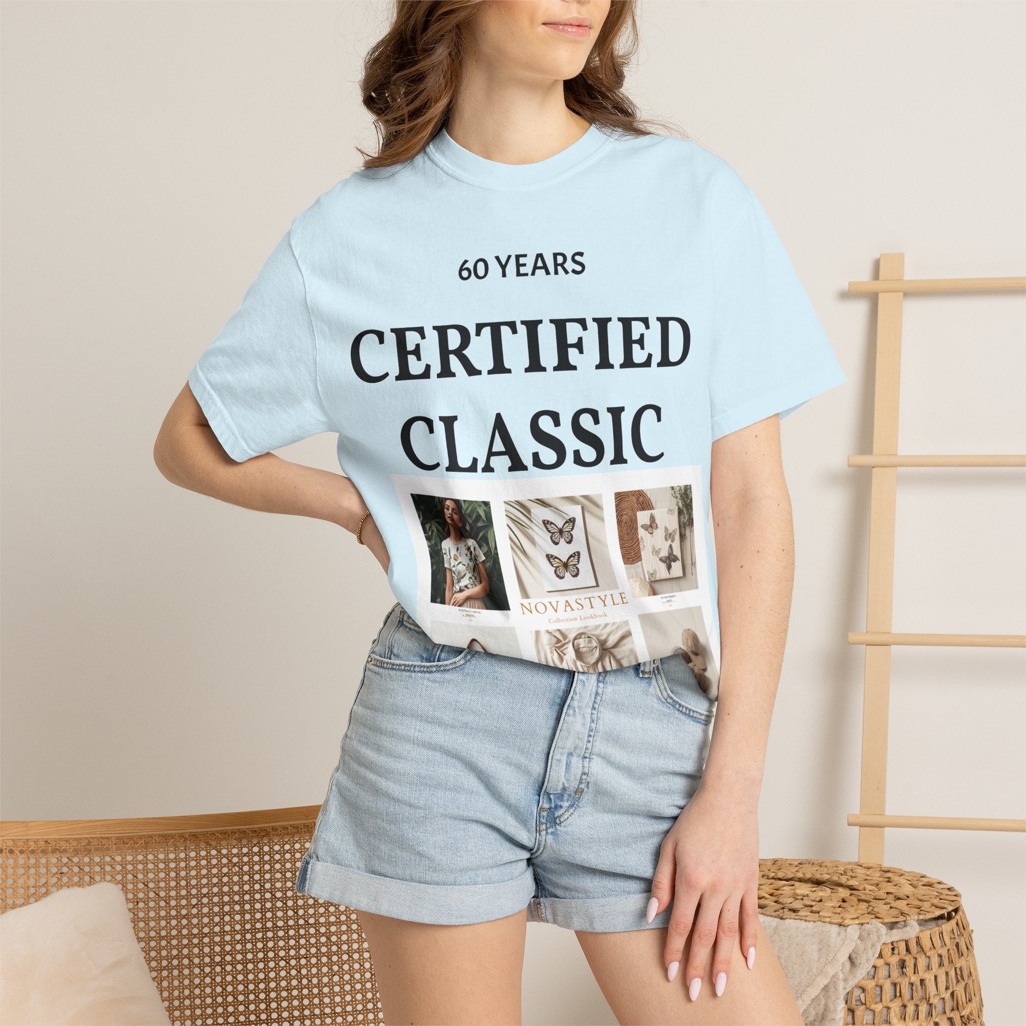 Certified Classic 60 Years T-Shirt – Vintage Collage Home &amp; Lifestyle Tee