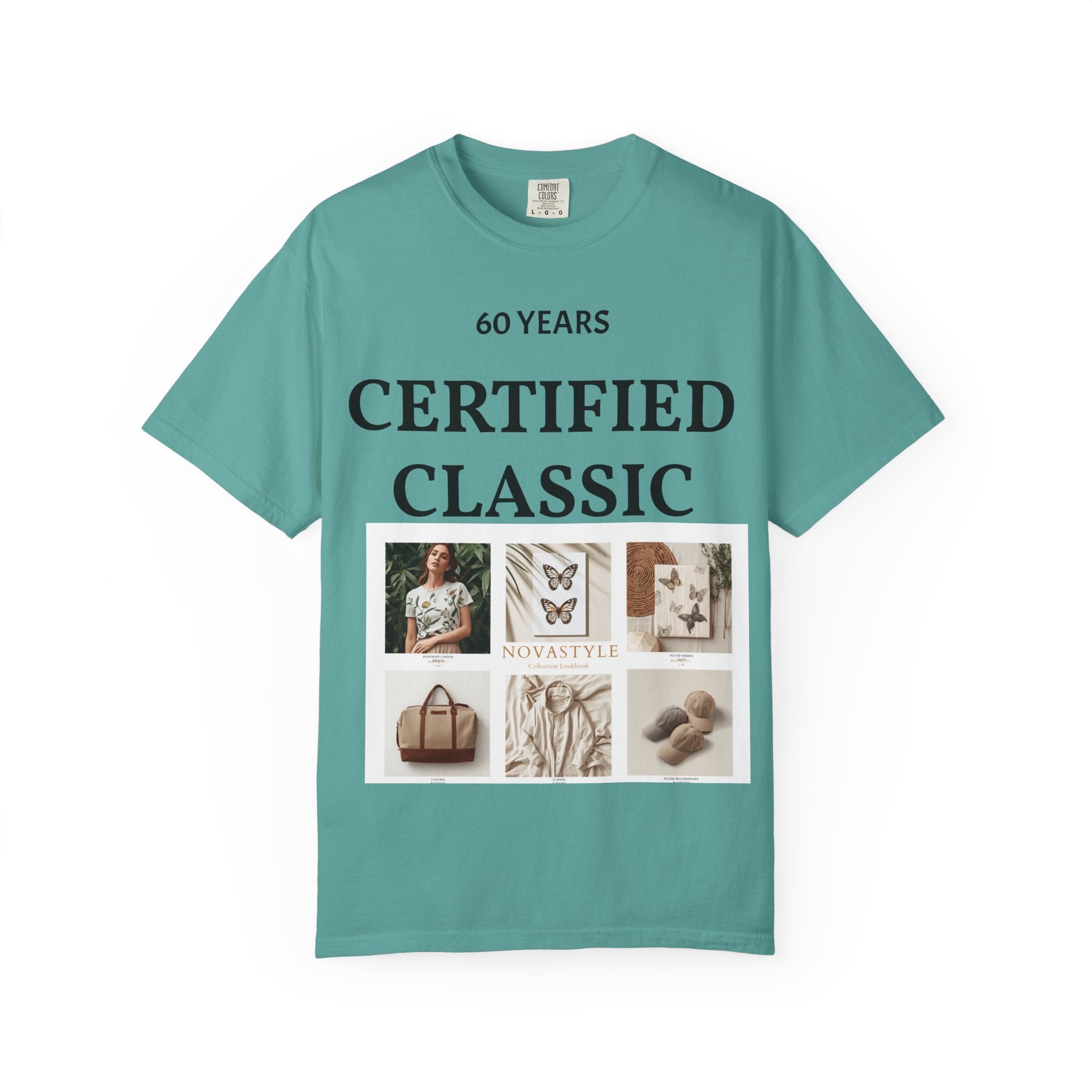 Certified Classic 60 Years T-Shirt – Vintage Collage Home &amp; Lifestyle Tee