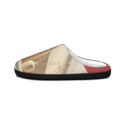 Cozy Beige Home Slippers for Men — Neutral Lifestyle Print