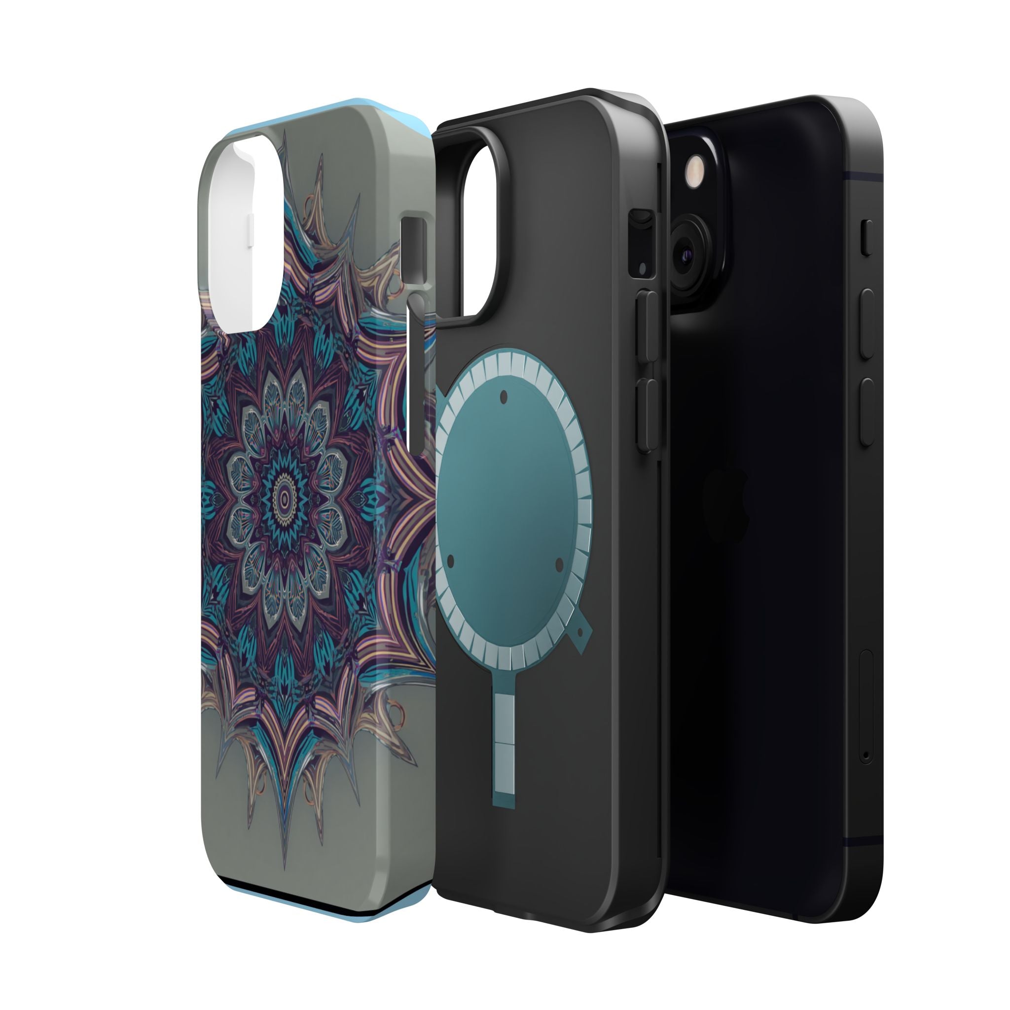 Phone Case — Blue Purple Mandala Magnetic Impact-Resistant Case