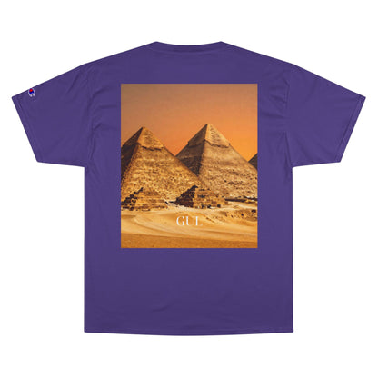 Champion Graphic T‑Shirt — Succulent &amp; Pyramid Photo Print Tee
