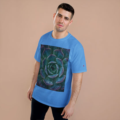 Champion Graphic T‑Shirt — Succulent &amp; Pyramid Photo Print Tee