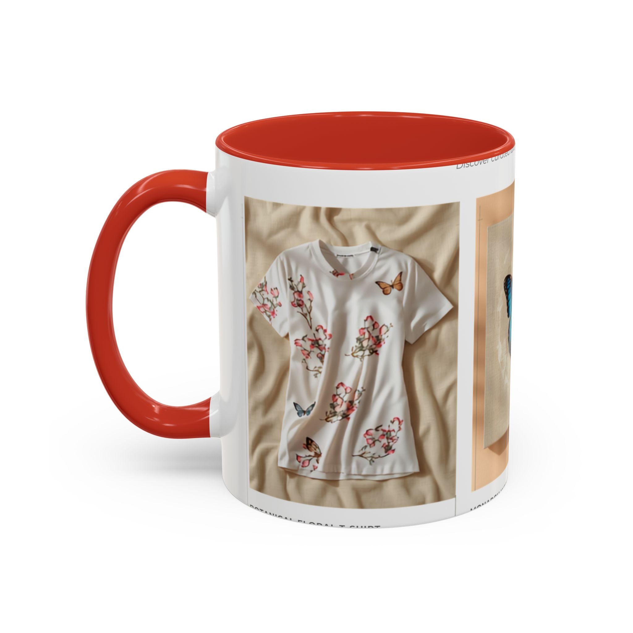 Butterfly Accent Coffee Mug — Blue Butterfly Collage 11/15oz