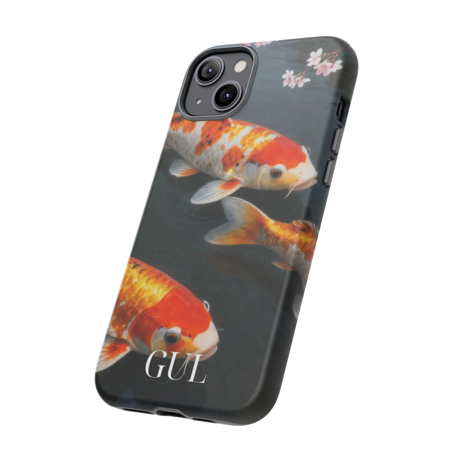 Koi Fish Tough Phone Case — Floral Pond Design