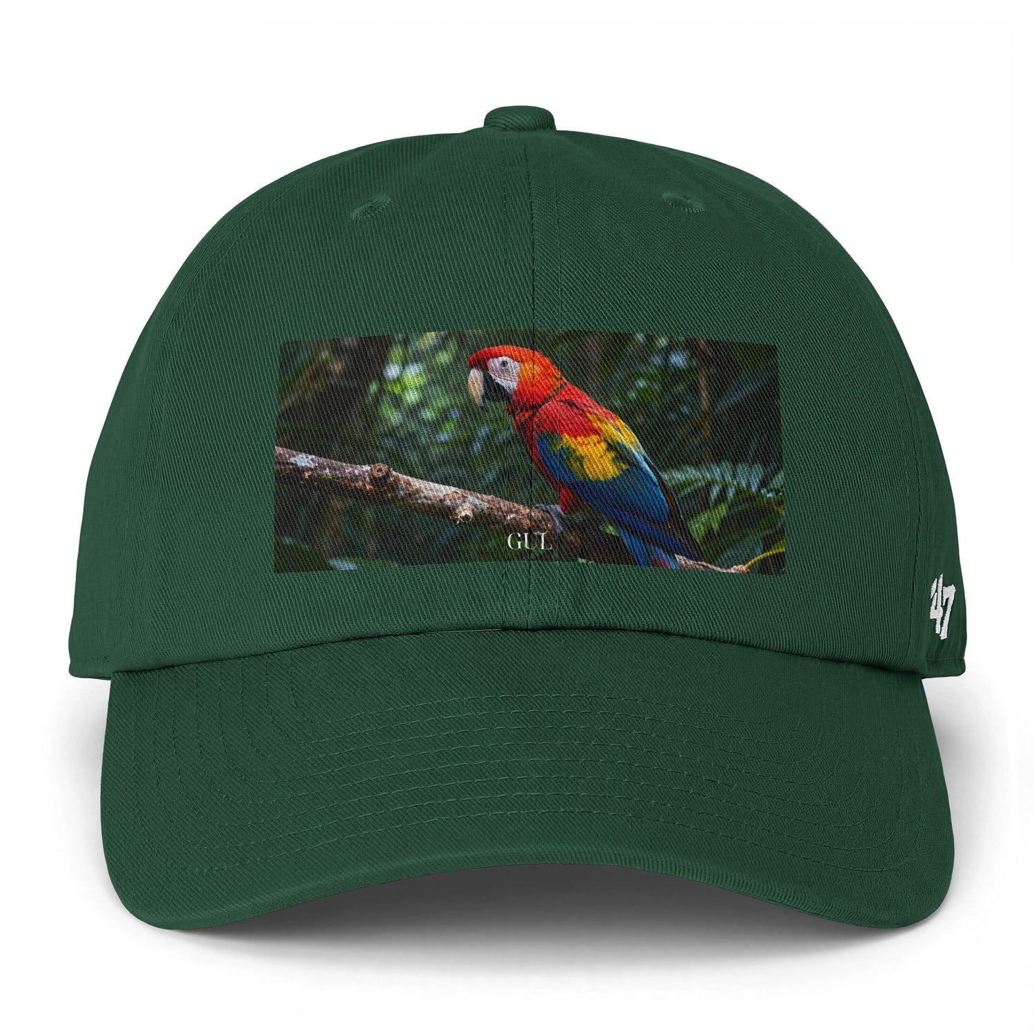Parrot Print Cap — Tropical Scarlet Macaw Baseball Hat