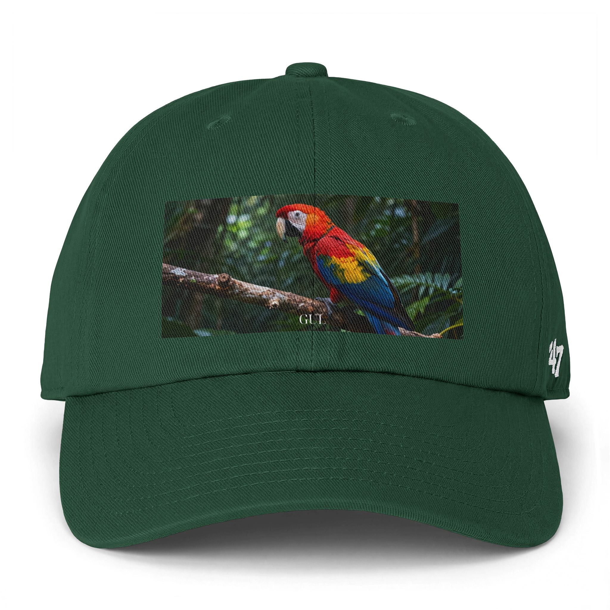 Parrot Print Cap — Tropical Scarlet Macaw Baseball Hat