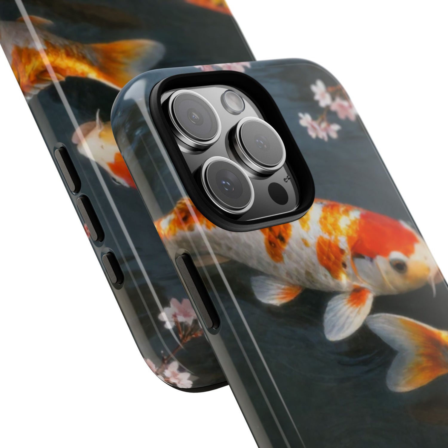Koi Fish Tough Phone Case — Floral Pond Design