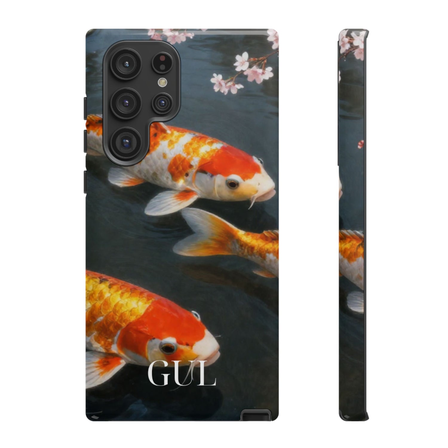 Koi Fish Tough Phone Case — Floral Pond Design