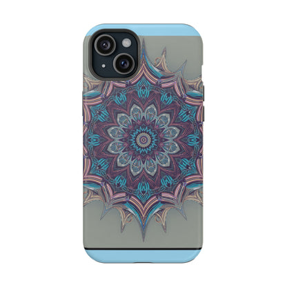 Phone Case — Blue Purple Mandala Magnetic Impact-Resistant Case