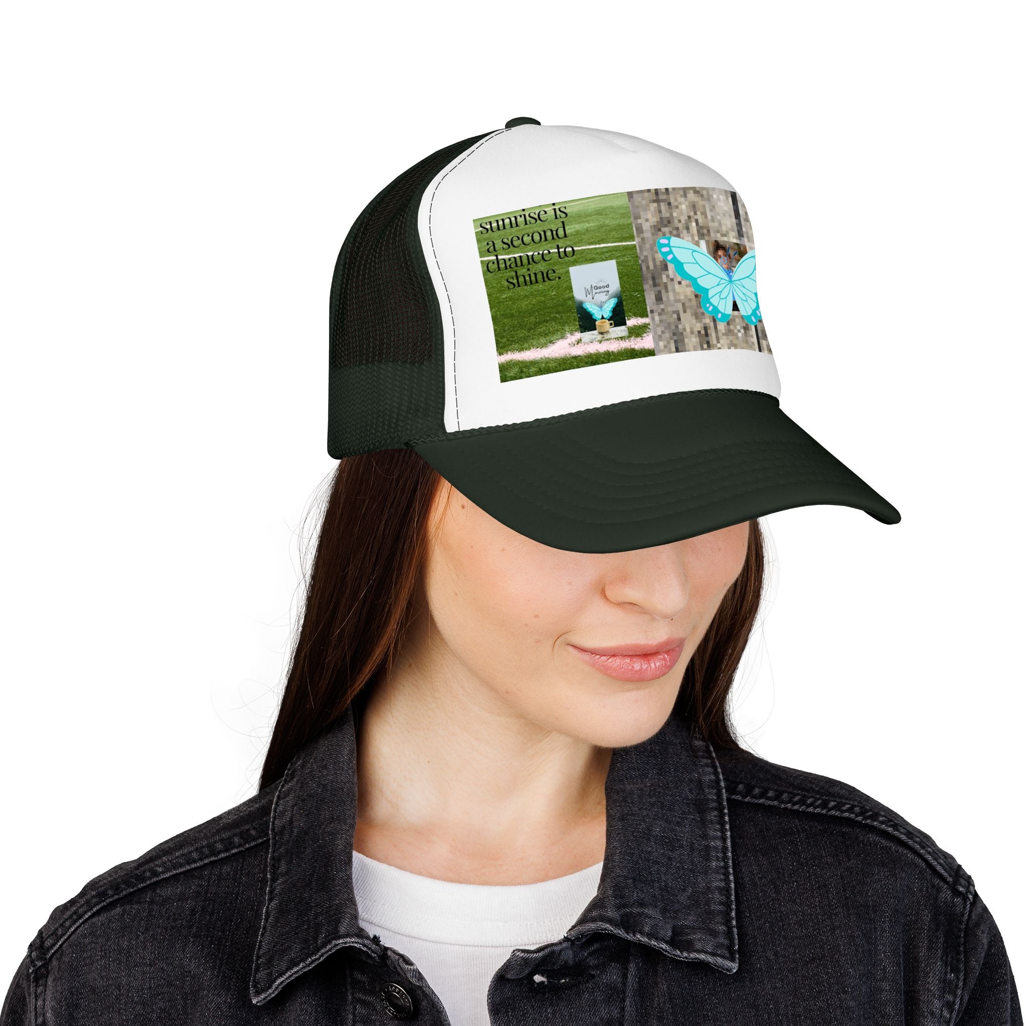 Butterfly Memorial Trucker Hat — In Loving Memory Grave Marker Cap