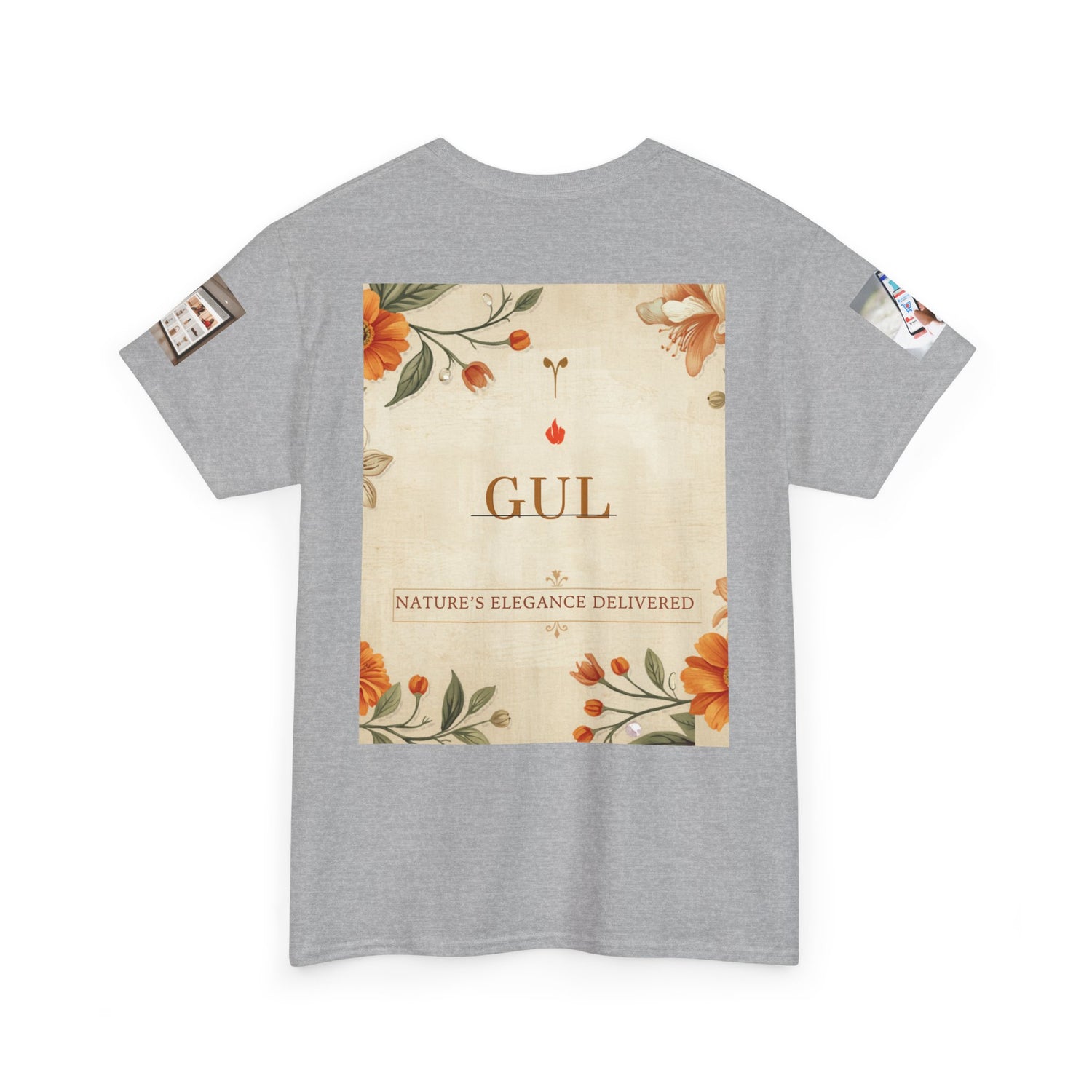Floral Graphic Tee — GUL Botanical Print Cotton Shirt