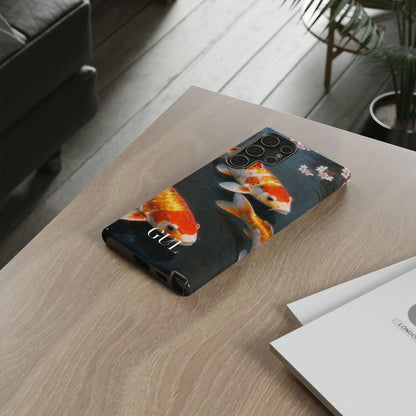 Koi Fish Tough Phone Case — Floral Pond Design