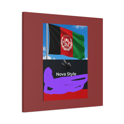 Afghan Flag Matte Canvas Print — Stretched 1.25" Wall Art
