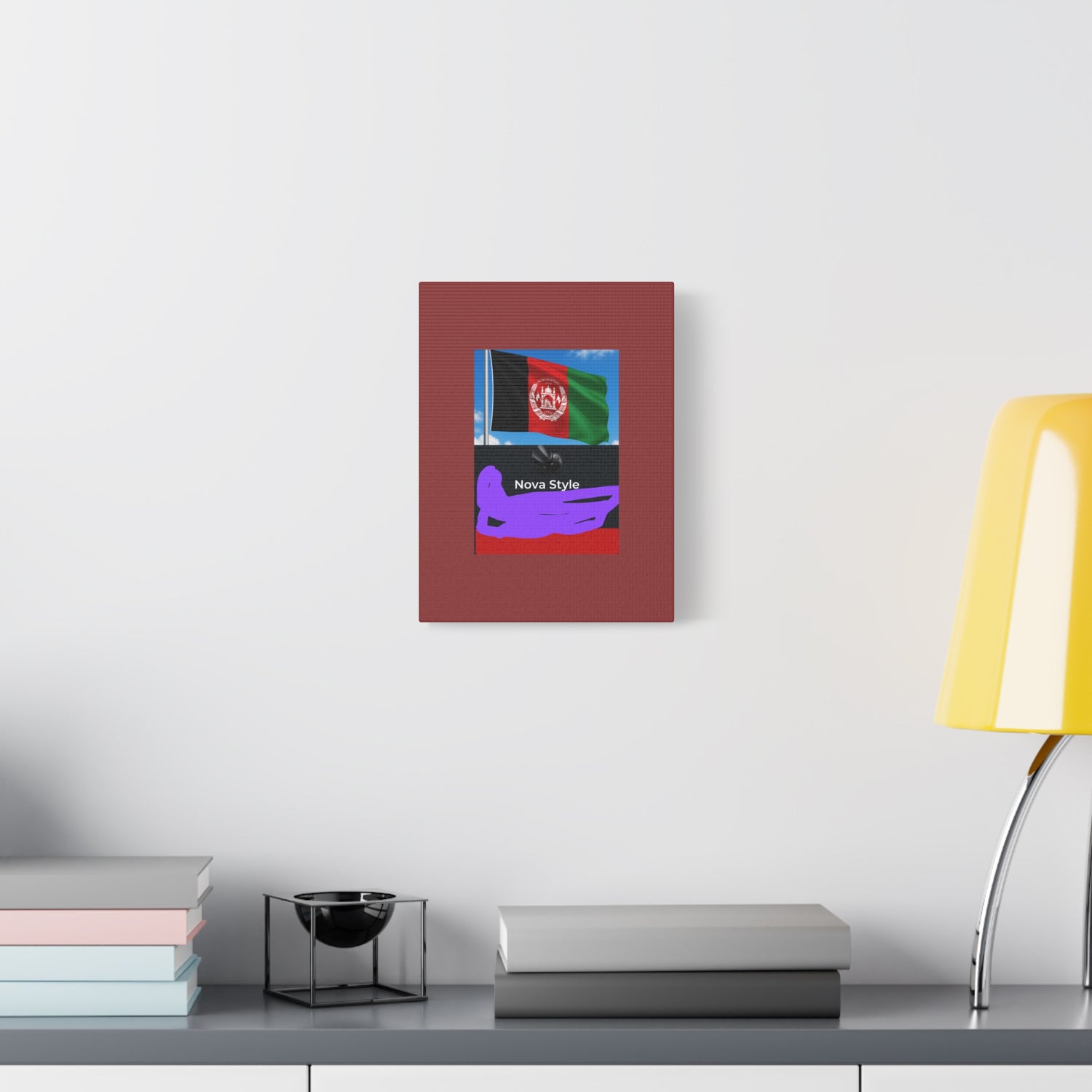 Afghan Flag Matte Canvas Print — Stretched 1.25" Wall Art