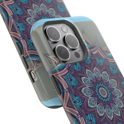 Phone Case — Blue Purple Mandala Magnetic Impact-Resistant Case
