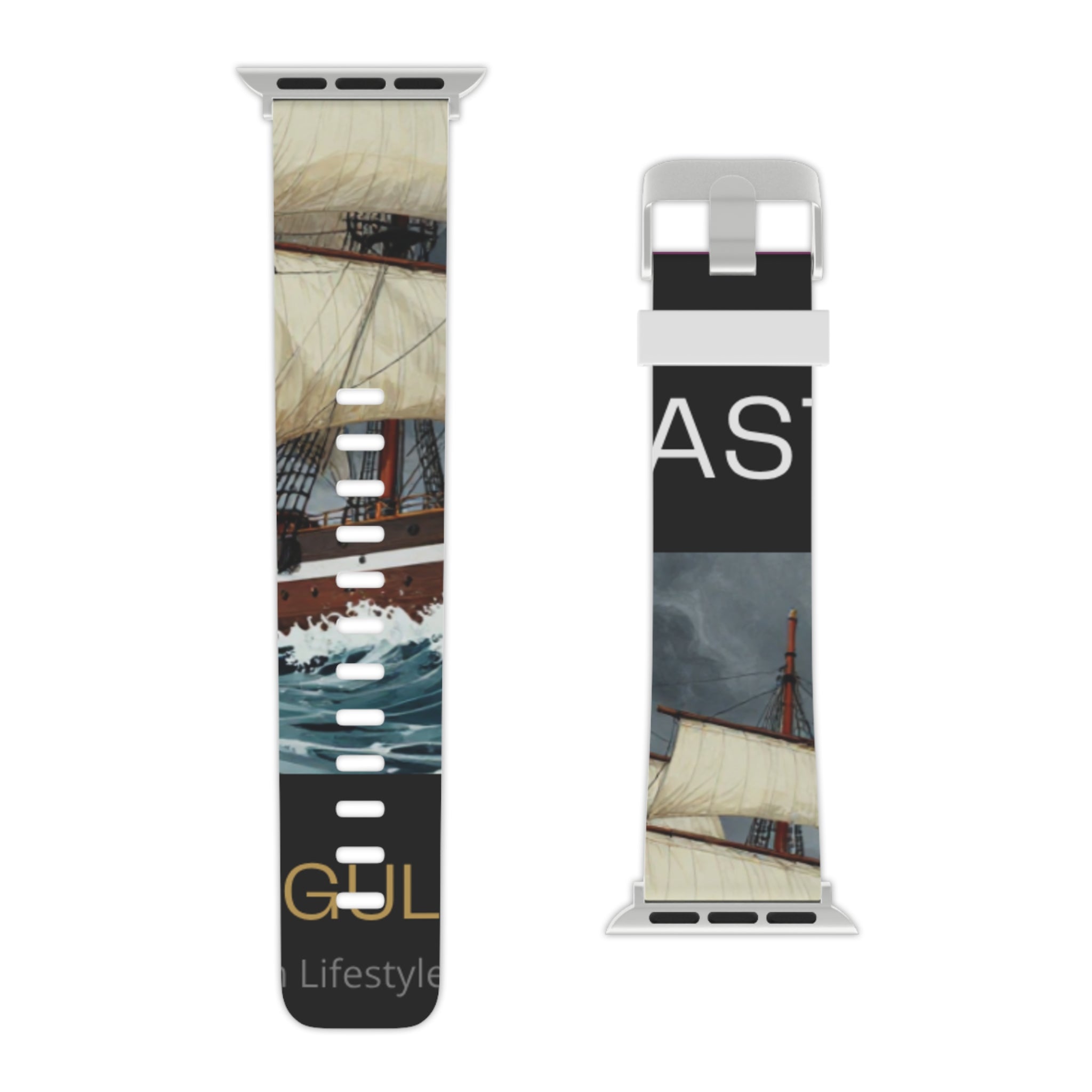 Sailboat Photo Apple Watch Band — Nautical Vintage Harbor Design