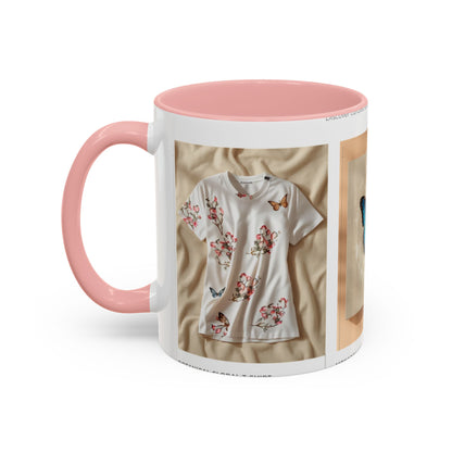 Butterfly Accent Coffee Mug — Blue Butterfly Collage 11/15oz