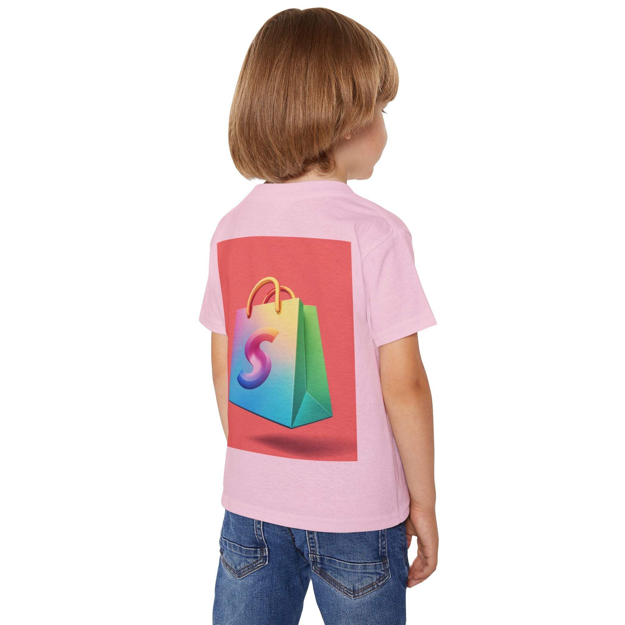Toddler T-Shirt — Colorful Neon Shop &amp; Rainbow Shopping Bag Graphic